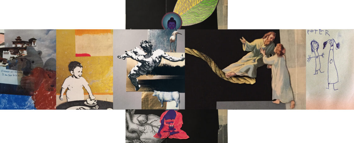 Opening Reception for November Art Show — (the) anxious sign [the urge towards beauty] — mixed-media work by Peter Metzler